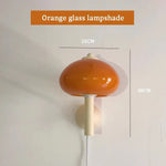 Applique Murale En Verre Blanc Scandinave Minimaliste. Orange / Pas De Câble Prise 3 Températures