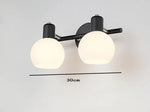 Applique Murale En Verre Design Lumineux Et Élégant Black Double Head / Warm White (2700-3500K)