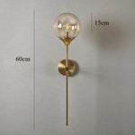 Applique murale en verre en forme de boule