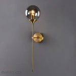 Applique murale en verre en forme de boule