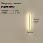 Applique Murale Extérieure Led Design Robuste Lumineux. Blanc L60Cm / Froid (6000K) Chambre
