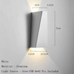Applique Murale Géométrique Led Métal Blanc Luminaire Doré