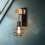 Applique Murale Industrielle Beige et Noir 