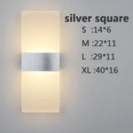 Applique Murale Led Acrylique Moderne Carré D’argent / L14Cml6Cm Blanc Froid Murale Chambre