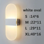 Applique Murale Led Acrylique Moderne Ovale Blanc / L14Cml6Cm Blanc Froid Murale Chambre
