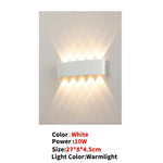 Applique Murale Led Aluminium Design Contemporain Élégant Blanc-10W-Warmlight Chambre