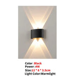 Applique Murale Led Aluminium Design Contemporain Élégant Noir-4W-Warmlight Chambre