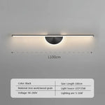 Applique Murale Led Chaleureux Grain Naturel B-Noir-100Cm / Blanc Froid Chambre