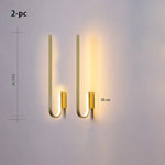 Applique Murale Led Contemporaine Élégante Lumineuse. J-2Pc / Blanc Chaud (2700-3500K) Chambre