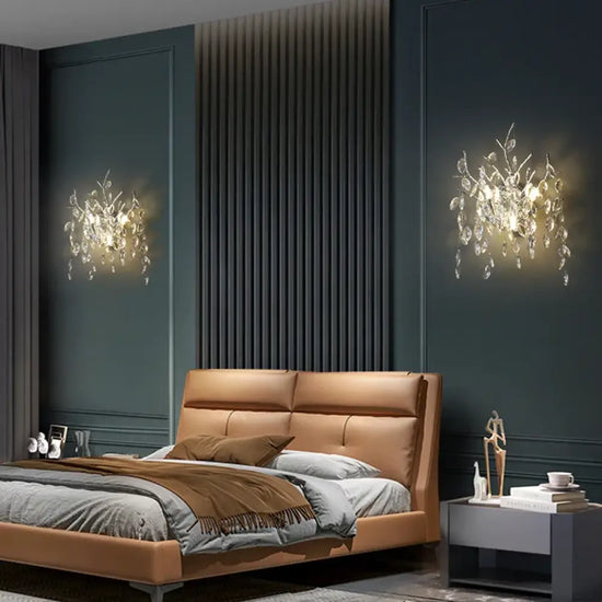 Applique Murale Led Cristalline Élégante Minimaliste Chambre