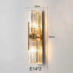Applique Murale Led Cristalline Élégante Moderne Ae Grande Taille / Blanc Chaud Chambre