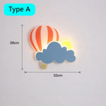 Applique Murale Led Décorative Chambre Enfantine. Type A / Télécommande C.a. 220 V-240 V