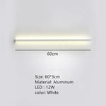 Applique Murale Led Design Élégant Contemporain 60Cm-Blanc / Lumière Blanche Chambre