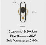 Applique Murale Led Design Élégant Intérieur 43X20X5Cm 26W / Blanc Froid Pas De Télécommande