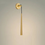Applique Murale Led Design Minimaliste Cuivre. Chambre