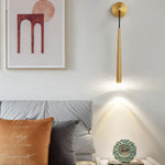 Applique Murale Led Design Minimaliste Cuivre. Chambre