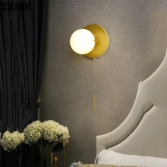 Applique Murale Led Design Minimaliste Verre Chambre