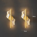 Applique Murale Led Élégante Design Contemporain 2 Pièces - Doré / Chaude Chambre