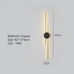 Applique Murale Led Élégante Design Contemporain A-Or 92Cm / 3 Modifiables Applique Chambre