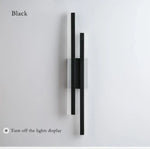 Applique Murale Led Élégante Design Contemporain Noir / Blanc Chaud 3000K Chambre