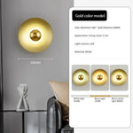 Applique Murale Led Élégante Design Contemporain Or / Lumière Tricolore Applique Chambre