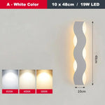 Applique Murale Led Élégante Design Minimaliste Un Blanc 10X48Cm / Chaud (2700-3500K) Chambre