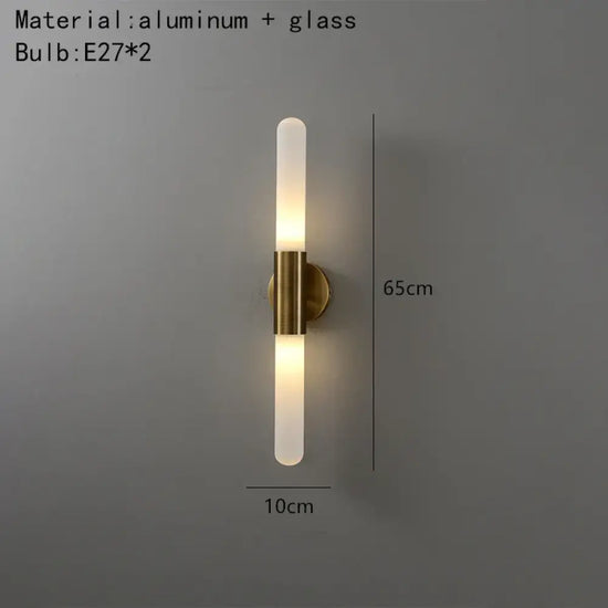 Applique Murale Led Élégante Design Minimaliste. Verre A-Blanc / Blanc Chaud (2700-3500K) Chambre