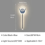 Applique Murale Led Élégante Et Contemporaine Noir H 80Cm / Tricolore (Pas De Rc) Chambre