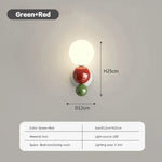 Applique Murale Led Élégante Et Minimaliste Vert Rouge / Blanc Froid Chambre