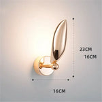 Applique Murale Led Élégante Suspendue Dorée Tête Unique Chambre