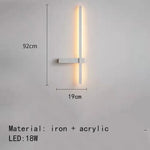 Applique Murale Led Épurée Élégante Contemporaine B-92Cm-Blanc / 3000K Applique Chambre