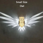 Applique Murale Led Hibou Unique Déco Salon. Chouette-Petite Taille / Blanc Froid (5500-7000K)