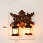 Applique Murale Led Industrielle Design Bois Vintage Réf.14 Chambre