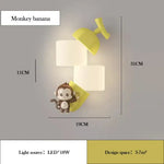 Applique Murale Led Kawaii Douceur Chambre. Banane Singe / 3 Températures De Couleur Chambre