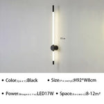 Applique Murale Led Lumineux Et Épuré B Noir 92Cm / Blanc Tricolore Applique Chambre