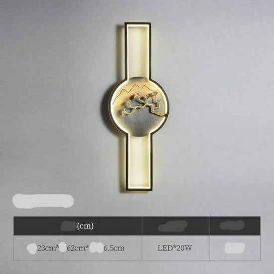 Applique Murale Led Minimaliste Zen 23 X 6 5 62Cm Chambre