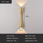 Applique Murale Led Moderne Design Épuré Et Pratique. Or Grand / Chine Blanc Chaud (2700-3500K) |