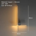 Applique Murale Led Moderne Design Laiton Élégant B-60Cm / 3 Températures De Couleur Chambre