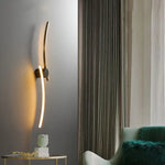 Applique Murale Led Moderne Design Laiton Élégant Chambre