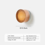 Applique Murale Led Moderne Et Élégante Transparence Ambrée Lwl140 A Ambre / Blanc Froid Chambre