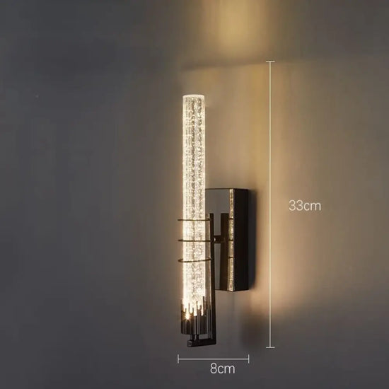 Applique Murale Led Nordique Élégante Minimaliste. Noir / Blanc Chaud (2700-3500K) Chambre