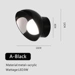 Applique Murale Led Originale Et Lumineuse. A Noir Chambre