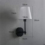 Applique Murale Led Rétro Chic Élégante Luxe Noir Chambre