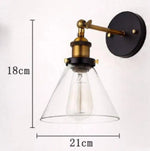 Applique Murale Led Vintage Chic Industrielle B - Transparent Chambre