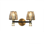 Applique Murale Luxueuse Design Élégant Cristallin. Double Tête Chambre
