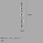 Applique Murale Marbre Design Élégance Lumineuse 120Cm-Noir / Métal-Marbre Lumière Blanche Chambre