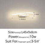 Applique Murale Minimaliste Design Élégant Métal. White L45X9Cm 10W / 3 Colors No Remote Chambre