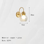 Applique Murale Moderne Design Élégant Intérieur Verre A-Or-Clair / Lumière Blanche Chambre