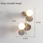Applique Murale Moderne Design Ludique Enfantine. Gris - 2 Lampes / Chaude Chambre