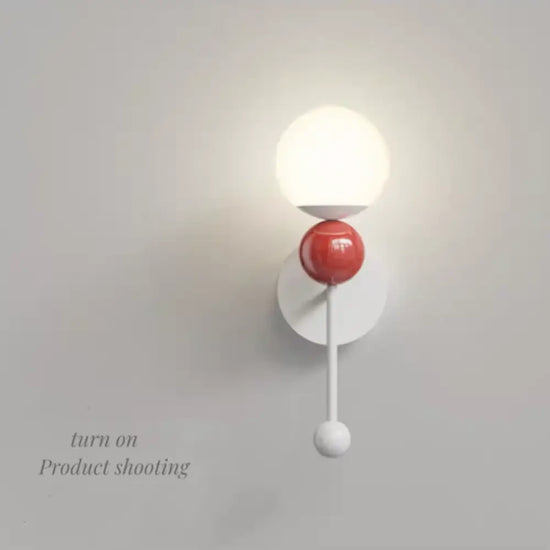 Applique Murale Moderne Élégante Épurée Luminaire. Blanc Et Rouge / Lumière Tricolore Chambre